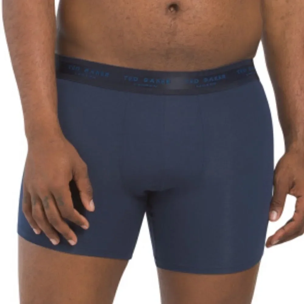 Ted Baker S Two Pack Premium Soft Modal Prov Navy Boxer Briefs